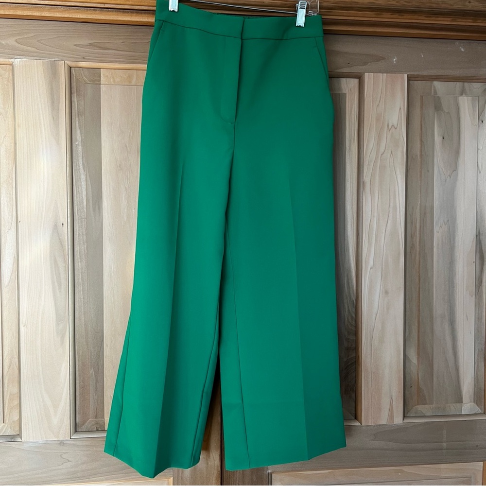 Zara Emerald Ankle-Length Trousers